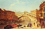A View of the Rialto Bridge, Venice by James Holland